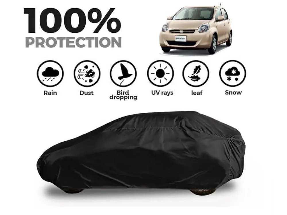 Toyota Passo 2011 - 2016 Top Cover | Black Coat Top Cover | Water & Dust Proof | Anti-Heat Crack Image-1