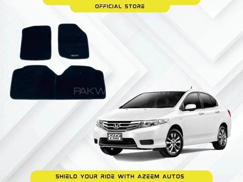 Honda City 2015 Excutive Carpet Floor Mats Black OEM Fitting 3 Pcs Image-1