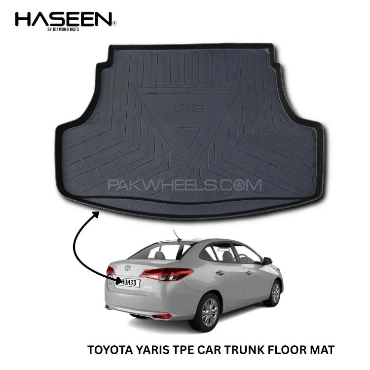 TOYOTA YARIS 2021-PRESENT TPE PLASTIC CAR TRUNK MAT Image-1