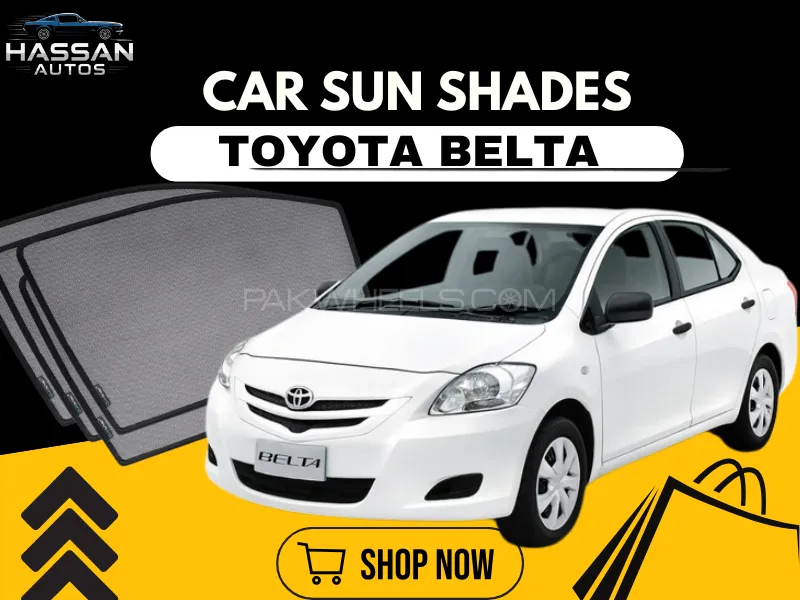 Window Sun Shades (Car Pardy) for Toyota Belta 2007–2012 Sedan – Custom Fit UV Protection & Heat Con Image-1