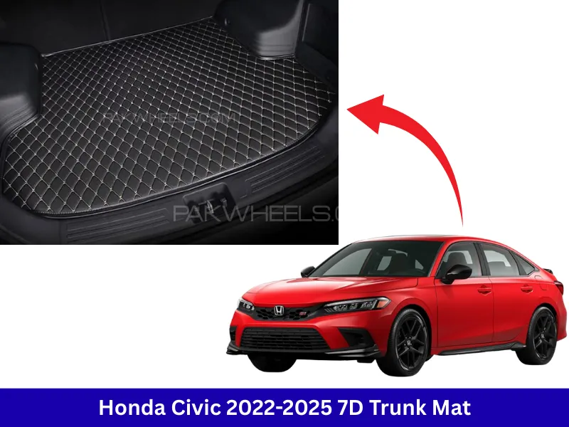 Honda Civic 7D Custom Car Trunk Mat - Model 2022 - 2025 Image-1