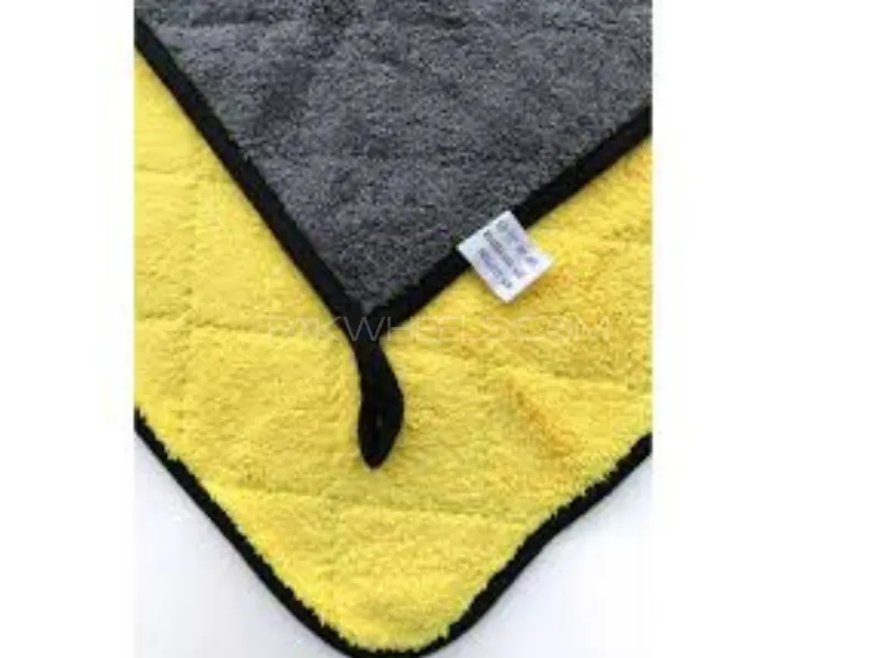 Microfiber Cleaning Car Cloth 40*40 800 gsm Pack of 1 Water Absorbent Daimond Textures 100% Quality Image-1