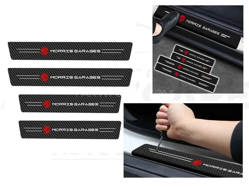 Car Carbon Door Sill Protector Sticker Tape - MG Image-1