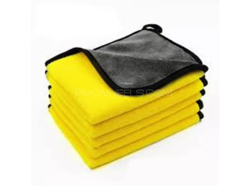 Microfiber Cleaning Cloth 30*40 300 gsm Pack Of 5 Water Absorbent  Proof Geniune Size  Image-1
