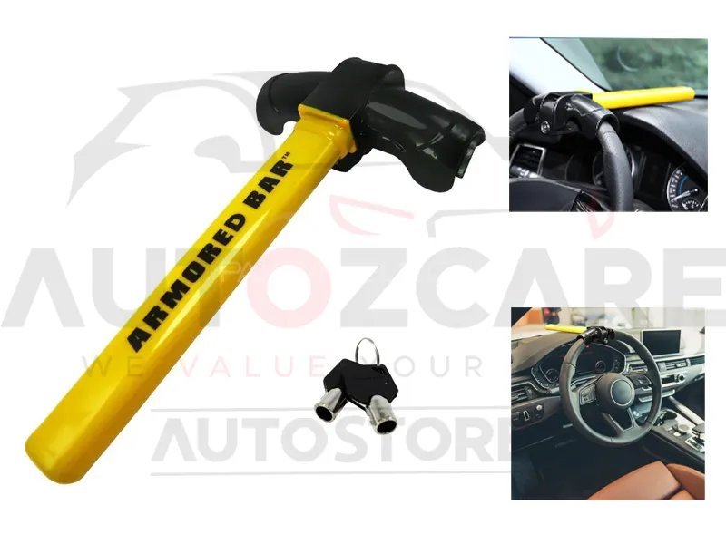Universal T-Shaped Steering Lock | Anti-Theft Car Van High Security Rotary Steering Wheel Lock Image-1
