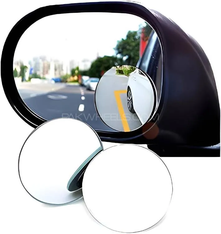 2 Pcs Adjustable Blind Spot Mirror – Wide Angle Rearview Safety Kit Image-1