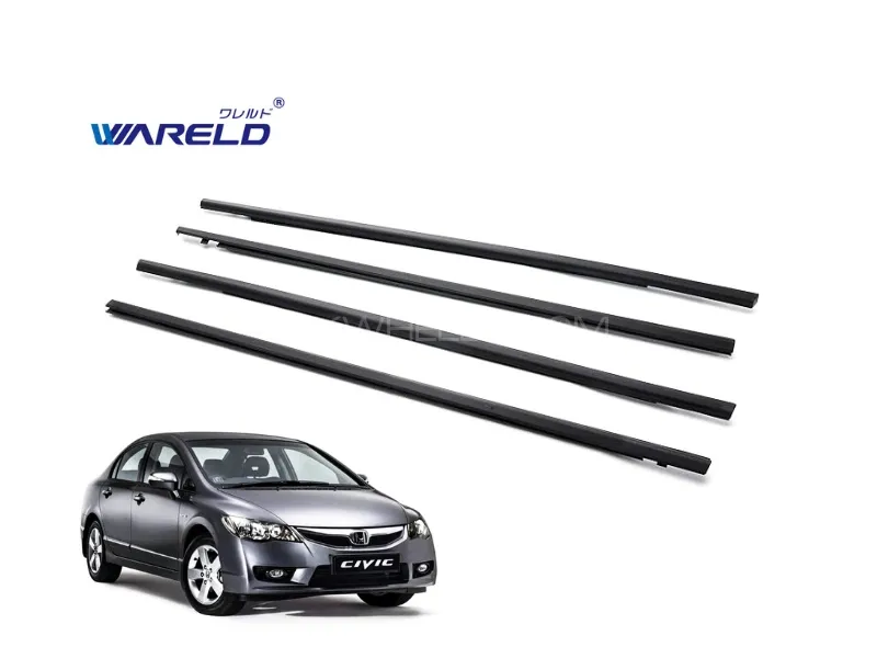 Weather Strip Wareld For Honda Civic 2009-2012 | 4pc Set Image-1