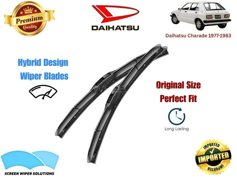 Daihatsu Charade 1977-1983 Aero Design Soft Wiper Blade set - Premium Quality Image-1