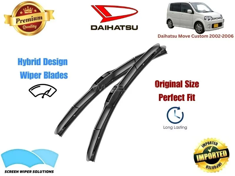 Daihatsu Move Custom 2002-2006 Aero Design Soft Wiper Blade set - Premium Quality Image-1