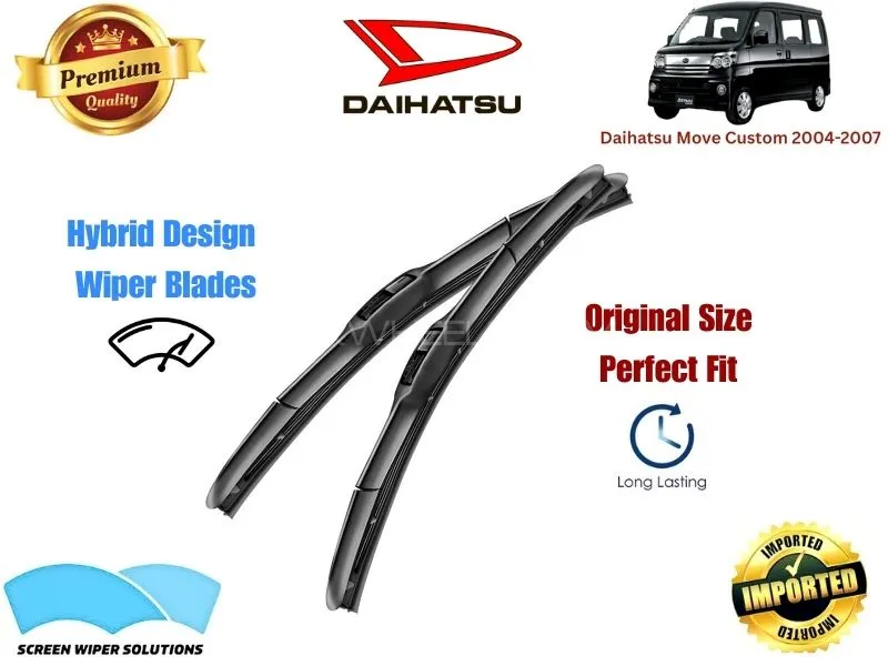 Daihatsu Move Custom 2004-2007 Aero Design Soft Wiper Blade set - Premium Quality Image-1