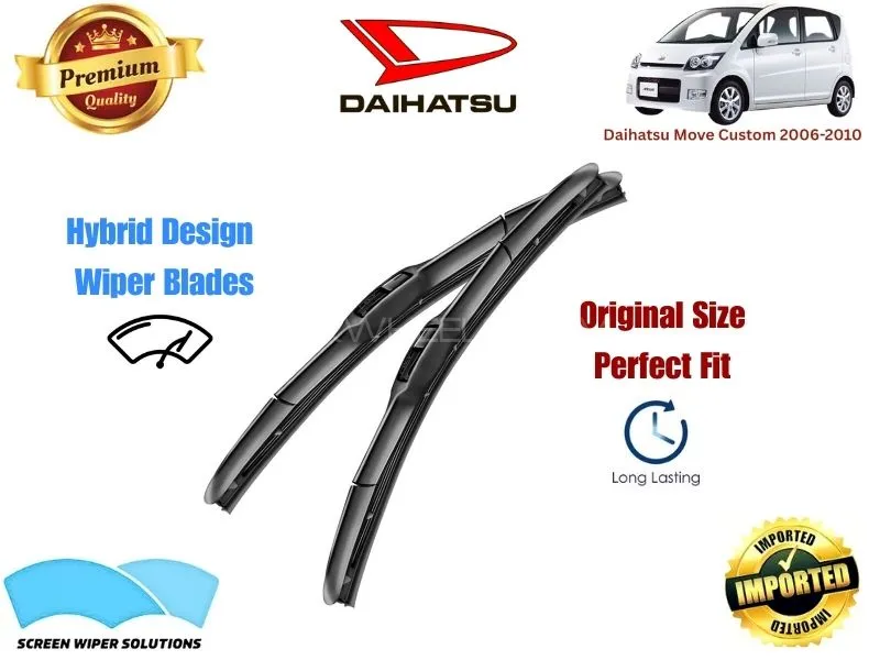Daihatsu Move Custom 2006-2010 Aero Design Soft Wiper Blade set - Premium Quality Image-1