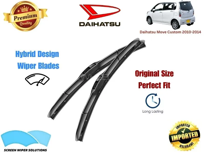 Daihatsu Move Custom 2010-2014 Aero Design Soft Wiper Blade set - Premium Quality Image-1