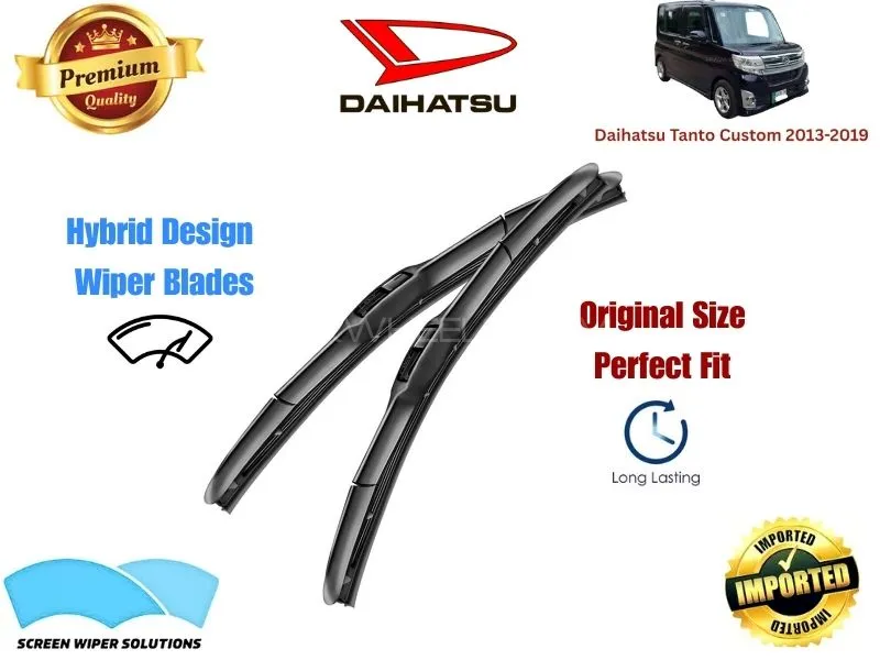 Daihatsu Tanto Custom 2013-2019 Aero Design Soft Wiper Blade set - Premium Quality Image-1