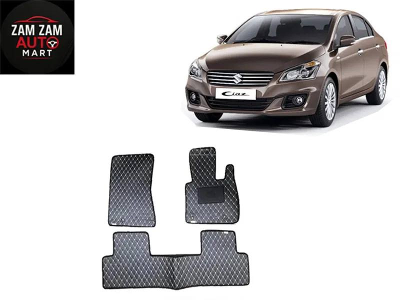 Suzuki Ciaz 7D Floor Mat 3PCS  - Model 2017-2020 Image-1
