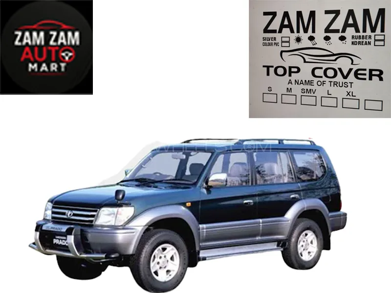 Toyota Prado FJ90 Model 1996-2002 Microfiber Car Top Cover Image-1