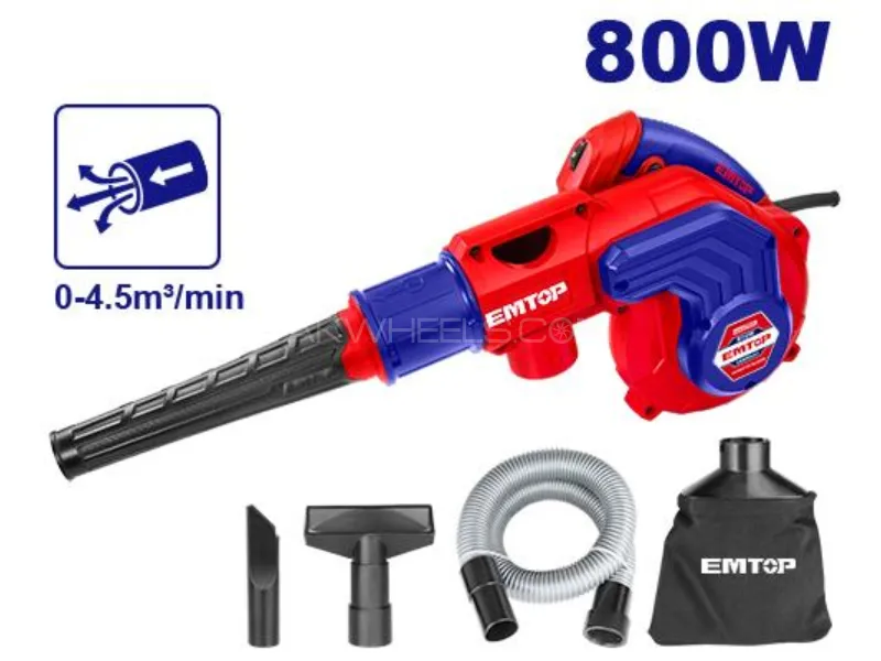 EMTOP INDUSTRIAL 2 in 1 Aspirator Blower + Dust Vacuum Cleaner 800W Copper Motor  Image-1