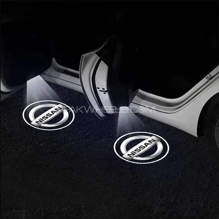 2pcs Car Door Logo Projection Light Nissan | Car Door LED HD Welcome Shadow Projector Logo Light Image-1