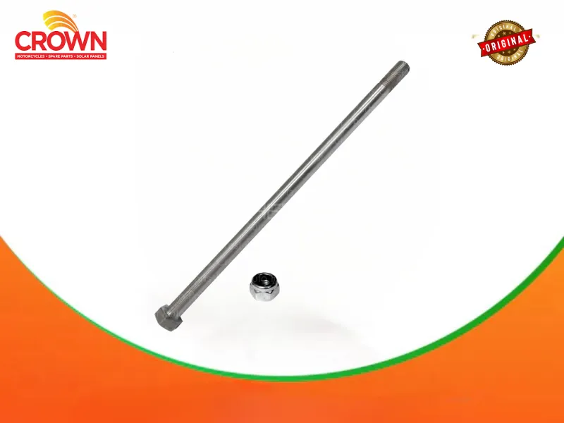 Crown Lifan Center Axle with Nut for 70cc Motorcycles (CD70-CDI) Image-1