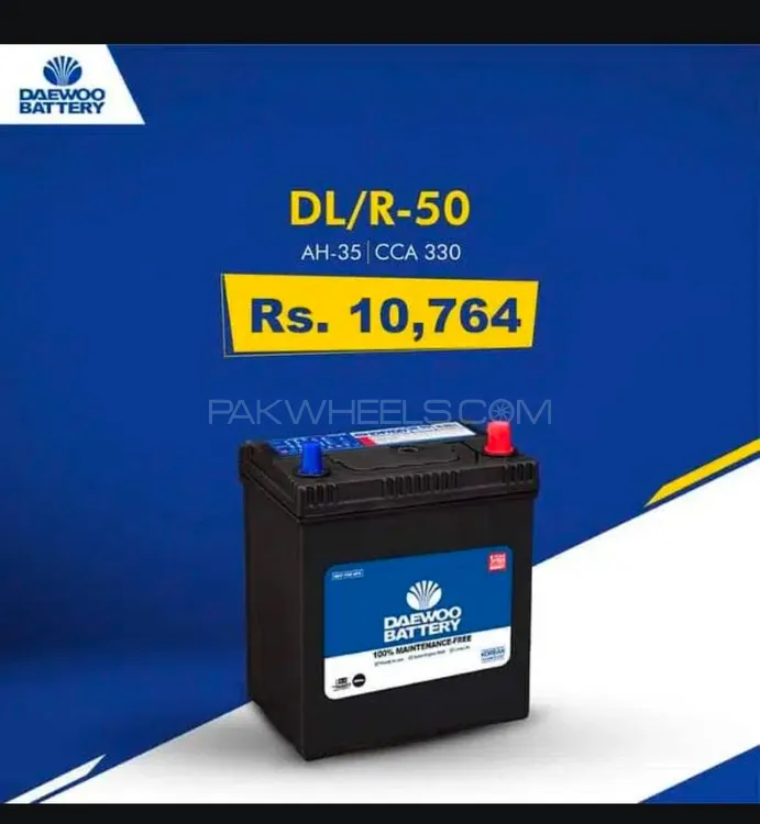 Daewoo DL 50,, 35 a h Bast car battery 1yar Fre warranty Image-1