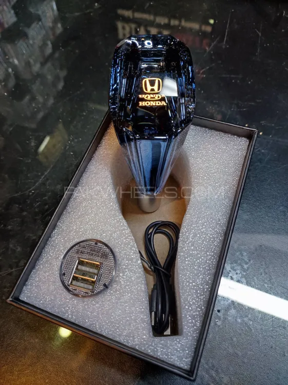 honda crystal multi colours Gear Knob Image-1