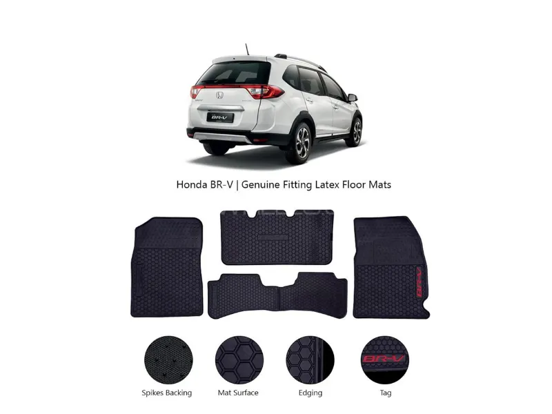 Honda Brv 2019 2025 Car Floor Lettux Matts 7 Seater Geniune Custom Size Imported Material Image-1