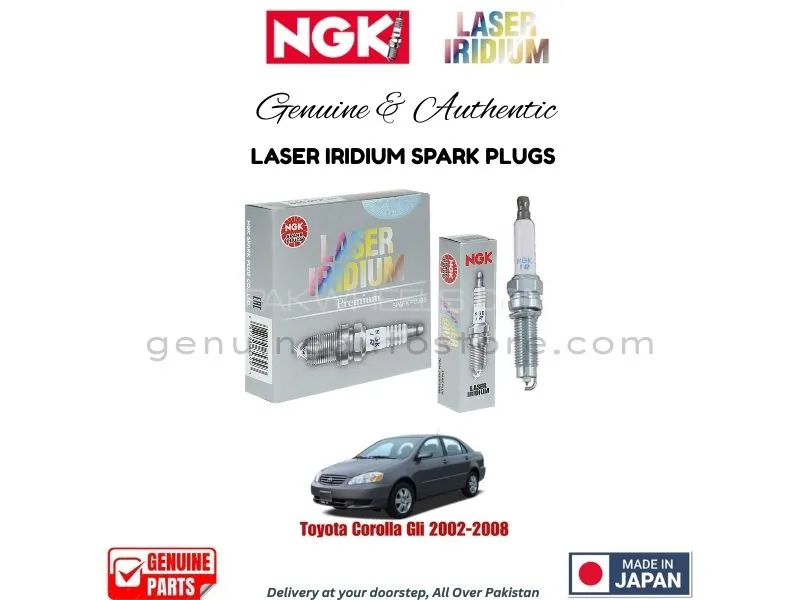 Toyota Corolla GLI 2002-2008 NGK LASER IRIDIUM SPARK PLUG - 4 PIECES Toyota Corolla GLI 2002-2008 NGK LASER IRIDIUM SPARK PLUG - 4 PIECES Image-1
