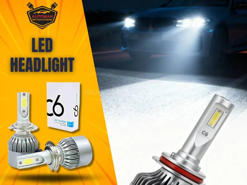 C6 LED Headlight Bulb H7 – 36W 3800LM Super Bright Car Headlight | Long-Lasting,  | Automanpk C6 LED Headlight Bulb H7 – 36W 3800LM Super Bright Car Headlight | Long-Lasting,  | Automanpk Image-1