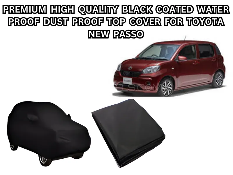 Premium High-Quality Combo Pack,Black Velvet Seat Cushion,Black Coated Top Cover New Toyota  Passo Image-1