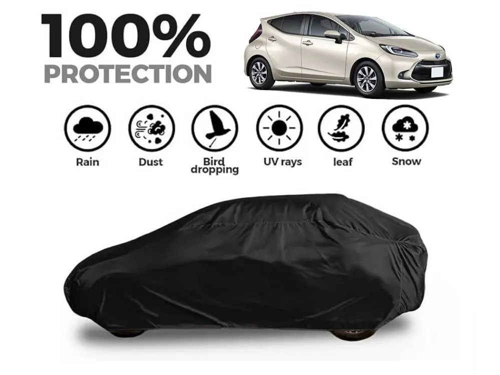 Toyota Aqua 2021 - 2025 Top Cover | Black Coat Top Cover | Water & Dust Proof | Anti-Heat Crack Image-1
