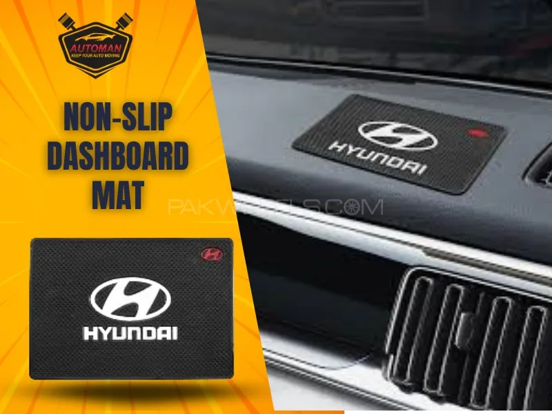 Premium Non-Slip Rubber Dashboard Mat for Hyundai – Anti-Slip, Secure Fit, Protects Dashboard Image-1
