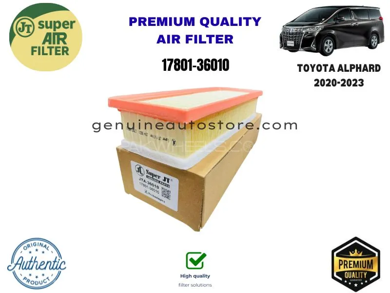 TOYOTA ALPPHARD 2020-2023 AIR FILTER SUPER JT - 17801-36010 Image-1