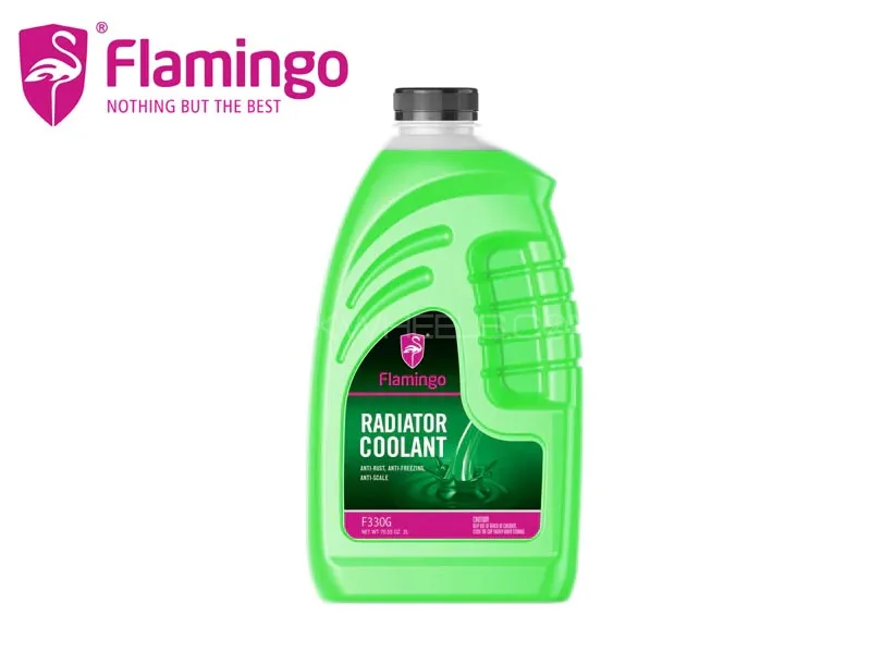 Flamingo Coolant | Imported | Green | 1 Ltr | AntiRust | AntiFreeze | AntiScale Image-1