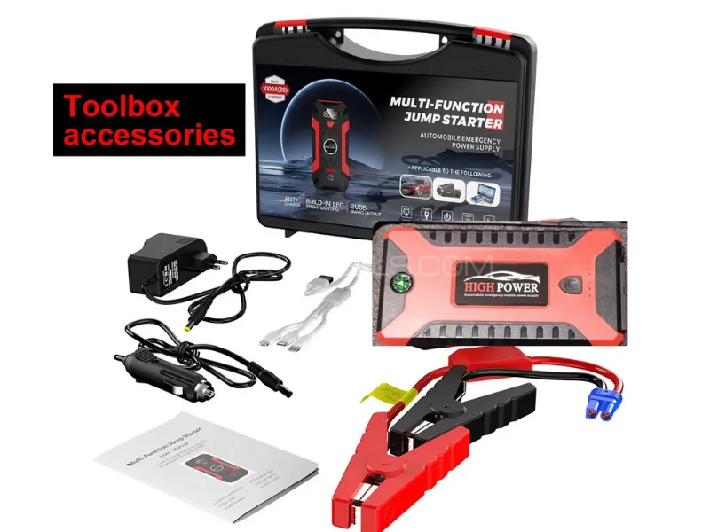 High Power Jump Starter 28000mAh Battery – Portable Car Engine Starter & Power Bank Image-1