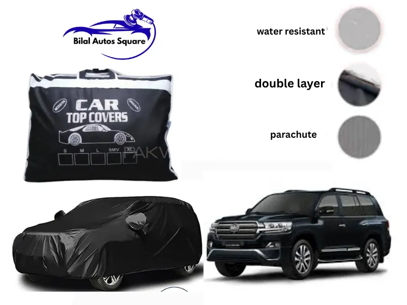 Toyota Land Cruiser Prado Grey Double Layer Car Cover – Waterproof & Heatproof Protection Image-1