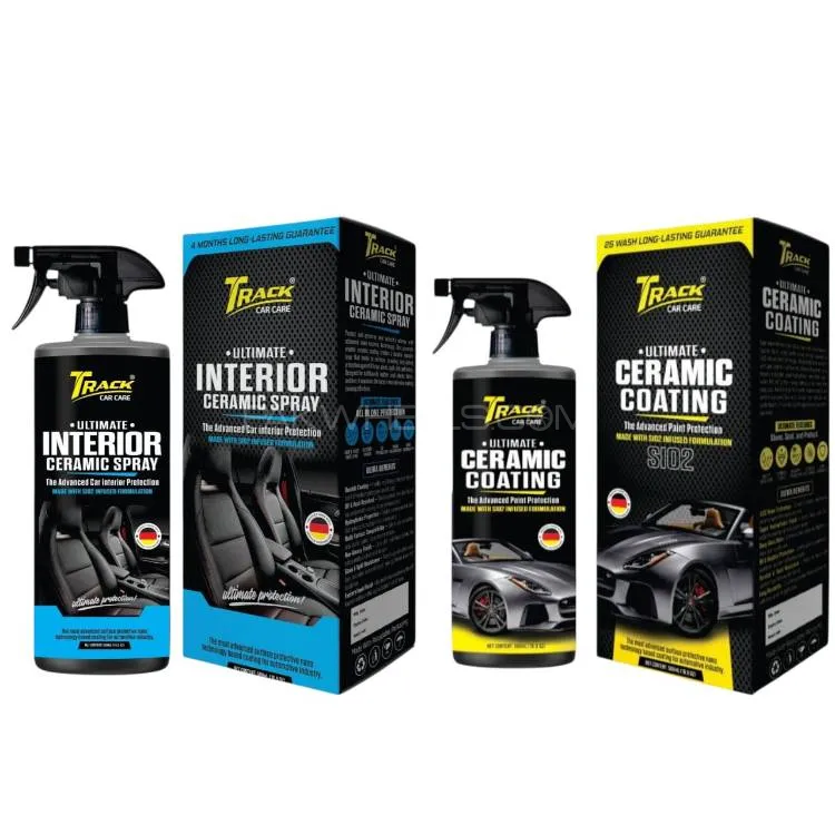 Track Ceramic Coating Spray 500ml + Track Interior Ceramic Coating Spray 500ml with Microfiber Towel Image-1