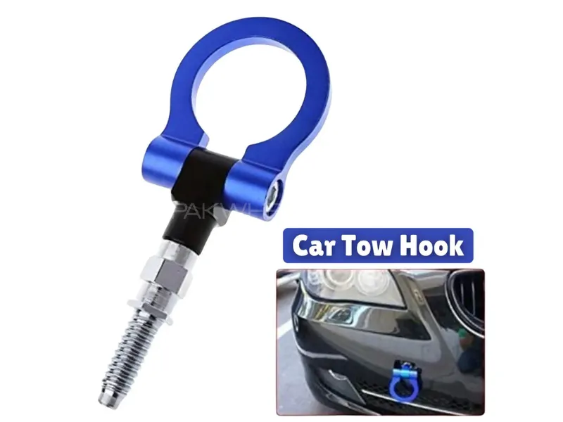 Car Front Bumper Tow Hook with Screw | Heavy-Duty Trailer Grappling Hook Image-1