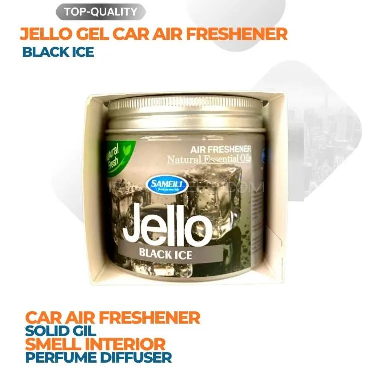 Jello Jell Air Freshener – Black Ice | Strong & Refreshing Long-Lasting Gel Freshener Image-1