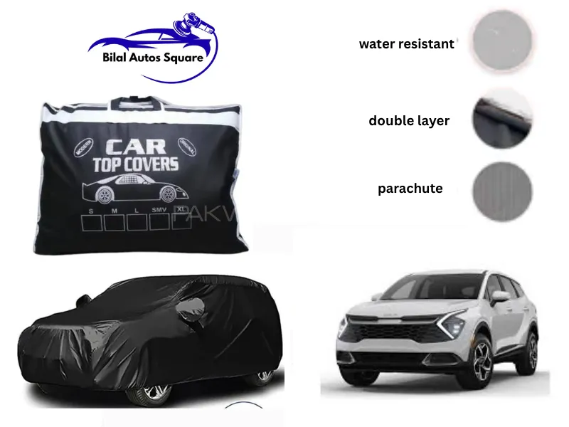Kia Sportage 2019–2023 Grey Double Layer Car Cover – Waterproof & Premium Quality Protection Image-1