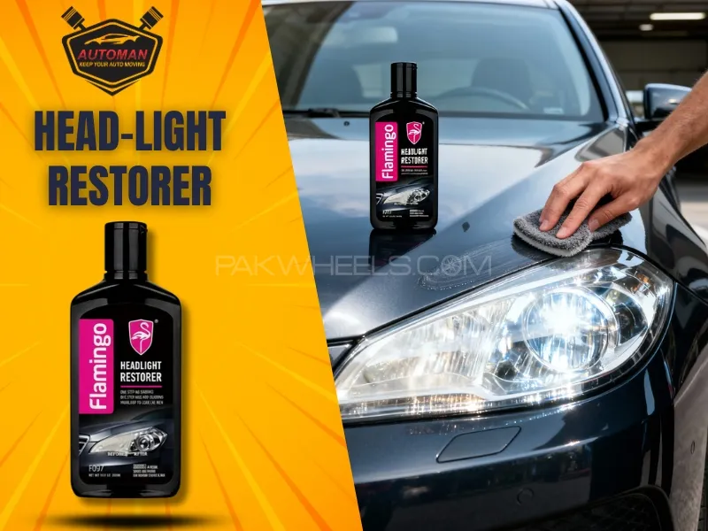 "Flamingo Car Headlight Restorer – Crystal Clear Vision in Minutes!"|Automanpk Image-1