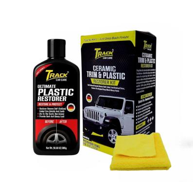 Track Ceramic Trim & Plastic Restorer Kit 250ml With Pad And Microfiber Towel Track Ceramic Trim & Plastic Restorer Kit 250ml With Pad And Microfiber Towel