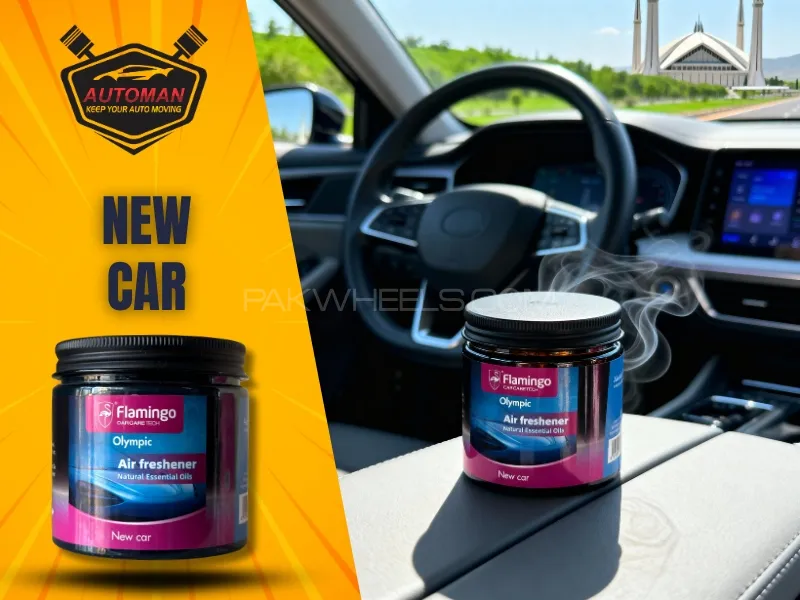 Flamingo New Car Air Freshener – Fresh Leather Scent for a Brand-New Car Feel Image-1
