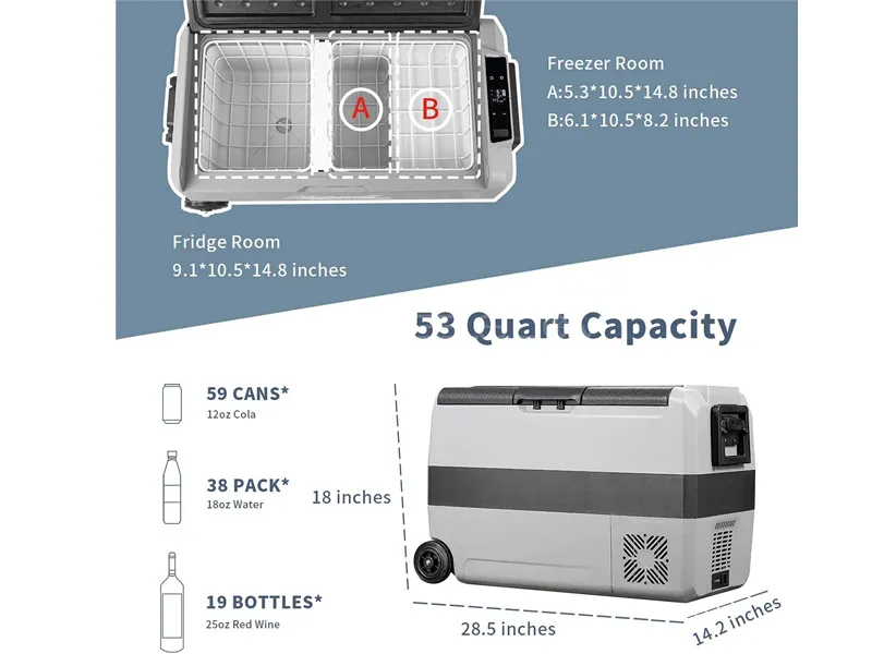 Alpicool T50 50L Car Refrigerator AC 12V DC 24V Car & Home Use Alpicool T50 50L Car Refrigerator AC 12V DC 24V Car & Home Use Image-4