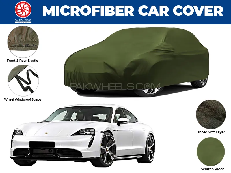 Porsche Taycan 2019-2025 | Water Repellent and Anti Scratch Microfiber Car Top Cover Image-1