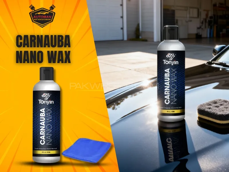 Tonyin Carnauba Wax with Microfiber Cloth – Premium Car Paint Protection & Gloss | AutoManPK Image-1