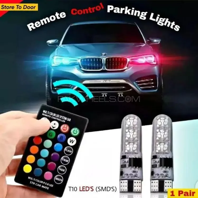 SMDs LED Car Parking Light Bulbs Pair with Remote Control Image-1