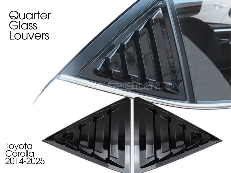 Toyota Corolla 2014-2025 | Quarter Window Louvers | OEM Quality |Tape Fitting | Black-1Pair Toyota Corolla 2014-2025 | Quarter Window Louvers | OEM Quality |Tape Fitting | Black-1Pair Image-1