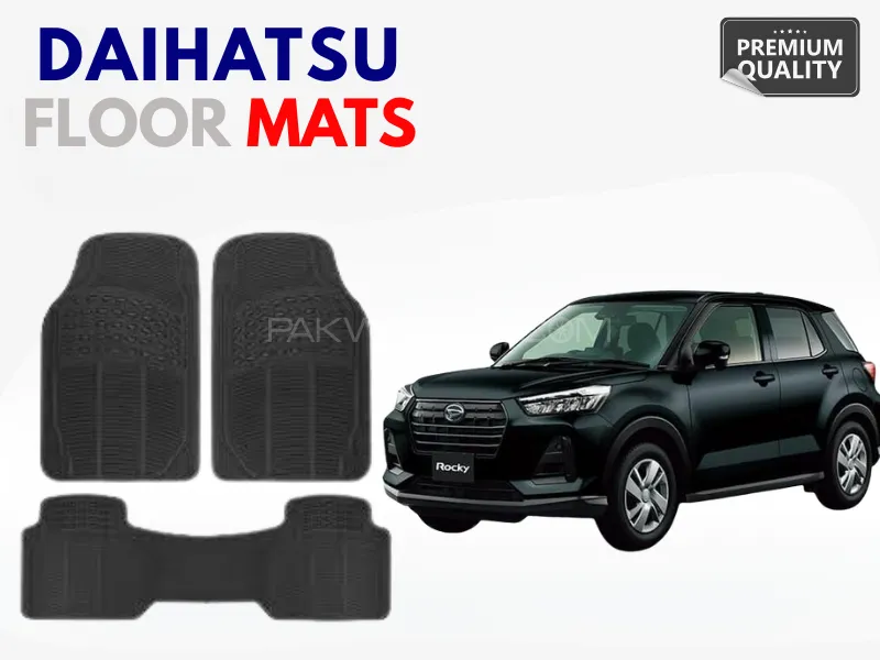 Daihatsu Rocky | Black Rubber Coated Floor Mat Custom Fit Image-1