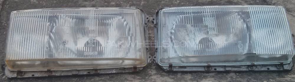 Mercedes Benz W116 Original Bosch Headlights & Door Card Chrome Trim Pieces Image-1