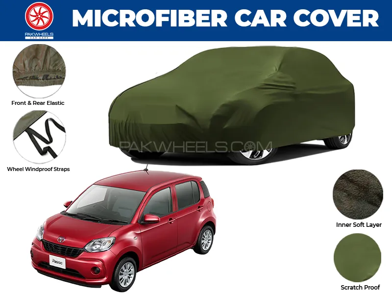 Toyota Passo Moda 2017-2025 | Water Repellent and Anti Scratch Microfiber Car Top Cover Image-1