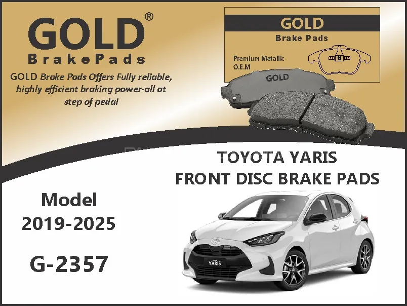 Toyota Yaris Front Premium Disc Brake Pads G-2357 Image-1